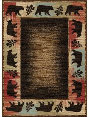 Mayberry Rug American Destination Lodge Bear Rug