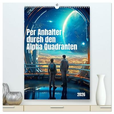 Per Anhalter durch den Alpha Quadranten (hochwertiger Premium Wandkalender 2026 DIN A2 hoch), Kunstdruck in Hochglanz