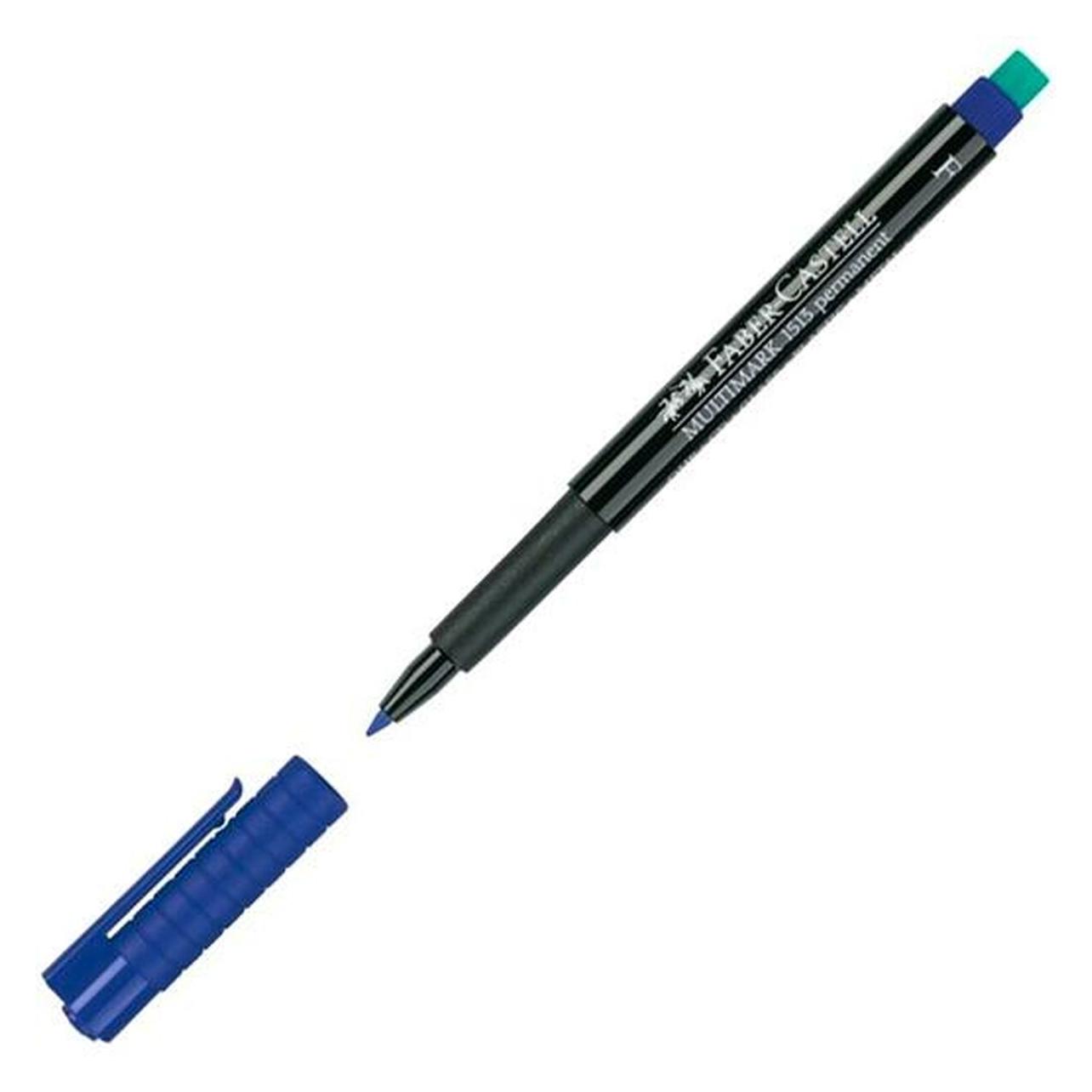 Faber Castell MULITMARK Blue-(S) Permanent Marker Permanent Grey (Blue, Black, Blue, Kunststoff, End (10x) (151351)