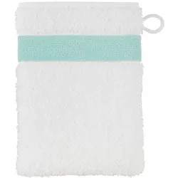 Feiler Handtücher Exclusiv mit Chenillebordüre Waschhandschuh 15x20 cm | mint - blau