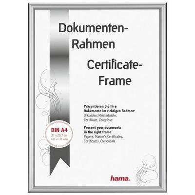 hama 00063770 Aluminiumrahmen 'Detroit', Silber, Polystyrol, 21 x 29,7 cm