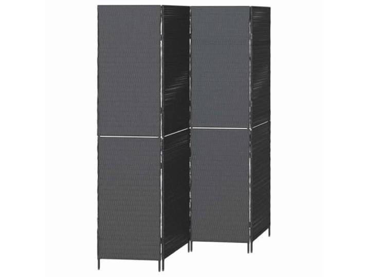 vidaXL Raumteiler Schwarz 195 x 180 cm Poly-Rattan