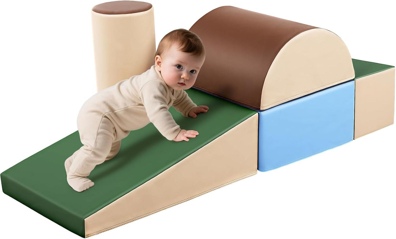 Set van 5 grote zachte bouwstenen van schuim voor de kinderkamer