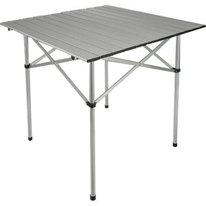 Böttcher-AG Campingtisch 60291, faltbar, silber, mit Tragetasche, Gestell aus Metall, 70 x 70 x 70 cm