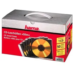 Hama CD/DVD/Blu-ray-Leerhüllen »Slimline« - 50er-Set transparent, 12.5x14.2x0.52 cm
