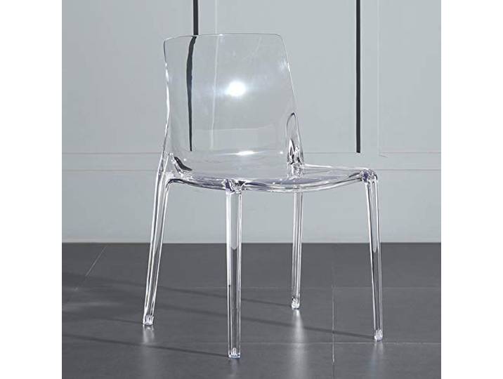 KUMIAO Transparenter Stuhl – schlanker und eleganter Esszimmerstuhl aus Acryl für Wohnzimmer, Make-up und mehr – kreatives Kristalldesign, Haushaltsmöbel