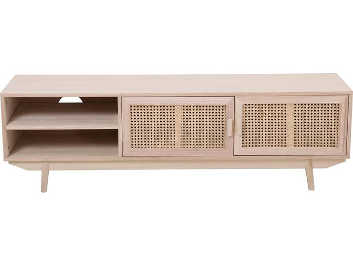 SalesFever Lowboard Vejle Chic & Stylisch: Das TV-Kommode, Edle Rattan-Kommode mit Wiener Geflecht-Design