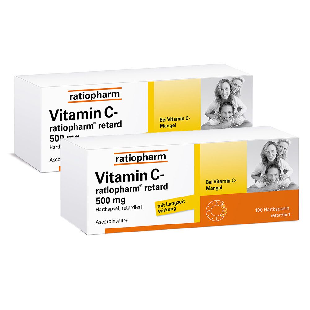 Vitamin C-Ratiopharm retard 500 mg Kapseln 2x 2x100 St Retard-Kapseln