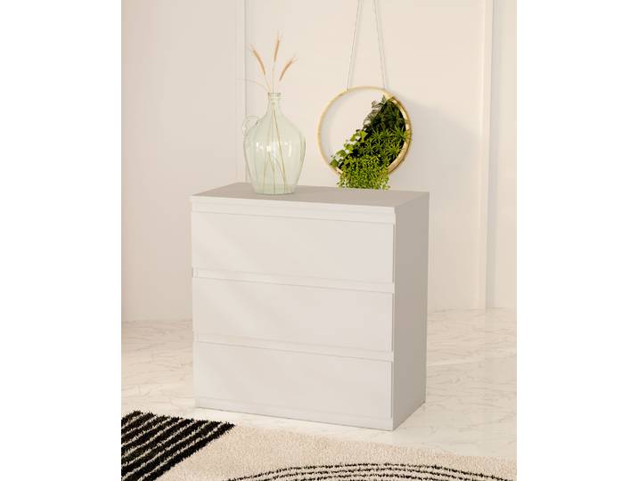 Kommode FORTE EDMORE , grau, B:77,2cm H:79,8cm T:42,2cm, Sideboards, Kommode, Kommode, Breite ca. 78 cm