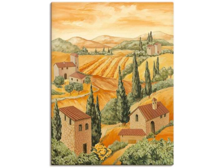 Leinwandbild ARTLAND Italien Toscana , braun (farbe bild(er): braun), B:60cm H:80cm, Bilder, Leinwandbild, auf Holzrahmen gespannt