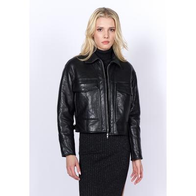 Lederjacke FREAKY NATION "Polar D-FN", Damen, Gr. XXL(44), schwarz, Oberstoff: 100% Leder, normal, Jacken