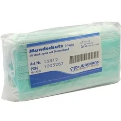 MUNDSCHUTZ M.GUMMIBAND grün 50 St