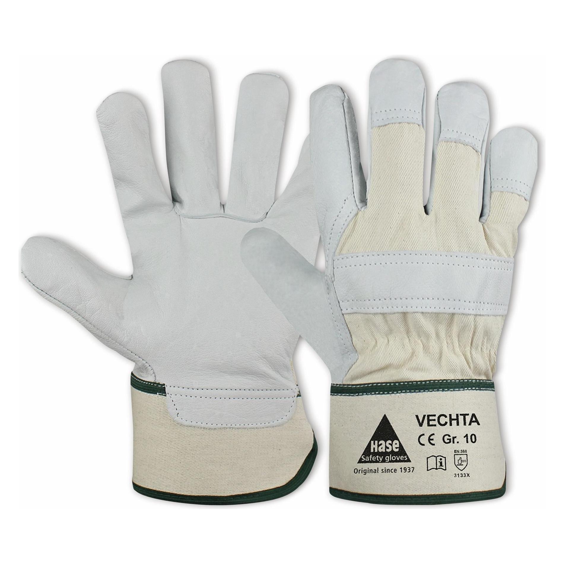 Hase Safety Gloves Arbeitshandschuhe Narbenleder, EN 388, EN 420, Grösse 10 (10) (290950)