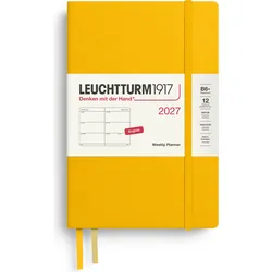 Leuchtturm 1917 Wochenplaner Hardcover 2027 EN B6+, gelb