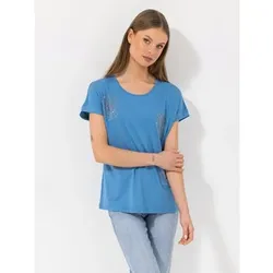 STEFFEN SCHRAUT Shirt, 1/2-Arm Ziersteine aus ECOVERO Viskose leger weit