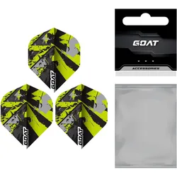 3er Pack GOAT Darts Dumbbell Flights yellow/black