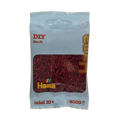 Hama 501-118 - DIY Bügelperlen Mini 10+, ca. 2000 Stück, Dunkle Kirsche