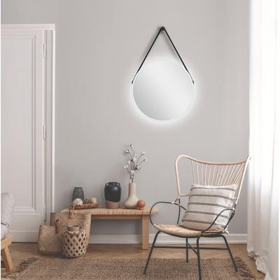 LED-Lichtspiegel TALOS, weiß (weiß matt), Ø:50cm, Spiegel, rund, mit indirekter LED Beleuchtung, matt Ø 50 cm