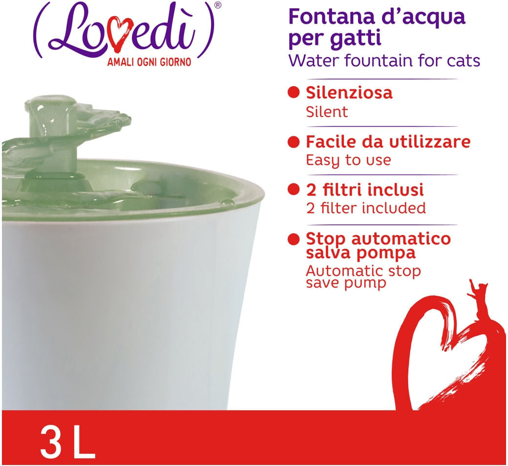 LOVEDI Lovedì Fontana per Gatti Ocean 3L 1PZ