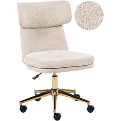 SCHREIBTISCHSTUHL Bouclé Hellbeige Granby