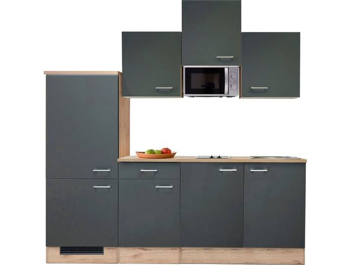 Flex-Well Küchenzeile Morena, mit E-Geräten, Gesamtbreite 210 cm