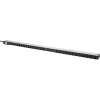 Basis IT PDU mit Aluminiumprofil, 24x C13, 4x C19, Steckdosenleiste schwarz/aluminium, 3 Meter Kabel, 1-phasig 32A, IEC309 32A Stecker