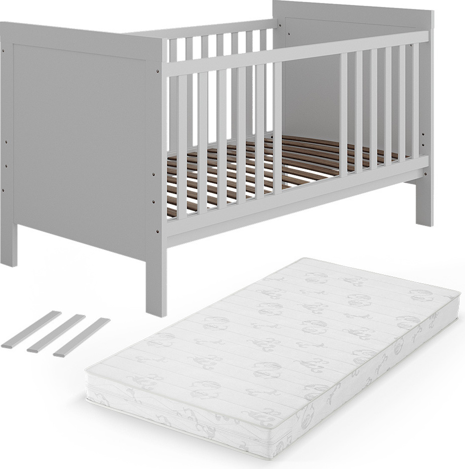 Babybett Vitalispa Ajaton Weiß 144.4 x 83 cm mit Matratze, Model 51644