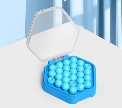 Inspired Finds Smart Pocket Bead Board Logic Puzzle Game blue