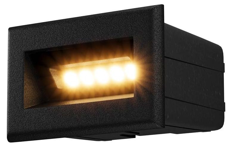 Maytoni Bosca LED-trapverlichting, 3W, zwart, IP65, warm wit