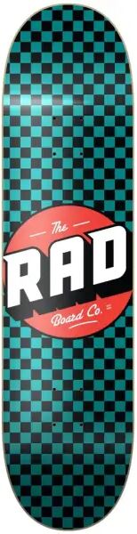 RAD Skateboards Skateboard Deck RAD Checker (8" - Schwarz/Petrol)