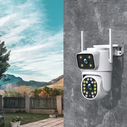 Dual Kamera Outdoor mit smarter Infrarot-Nachtsicht, Schutzklasse IP65 - Überwachung und Kontrolle bei Tag und Nacht