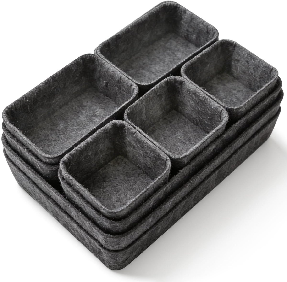 9-delige vilt lade organizer set voor keuken, badkamer of kantoor