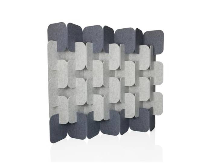 hjh OFFICE Cloison Acoustique 164x174 cm FLEXMIUT Plug Jeu de 6 pièces\, cloison Debout Extensible\, Pare-Vue décoratif\, Gris/Gris Clair
