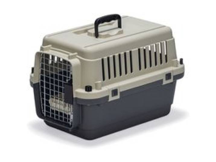 KARLIE Caisse de transport pour chien Nomad, gris/blanc (51x33,5x33 cm)