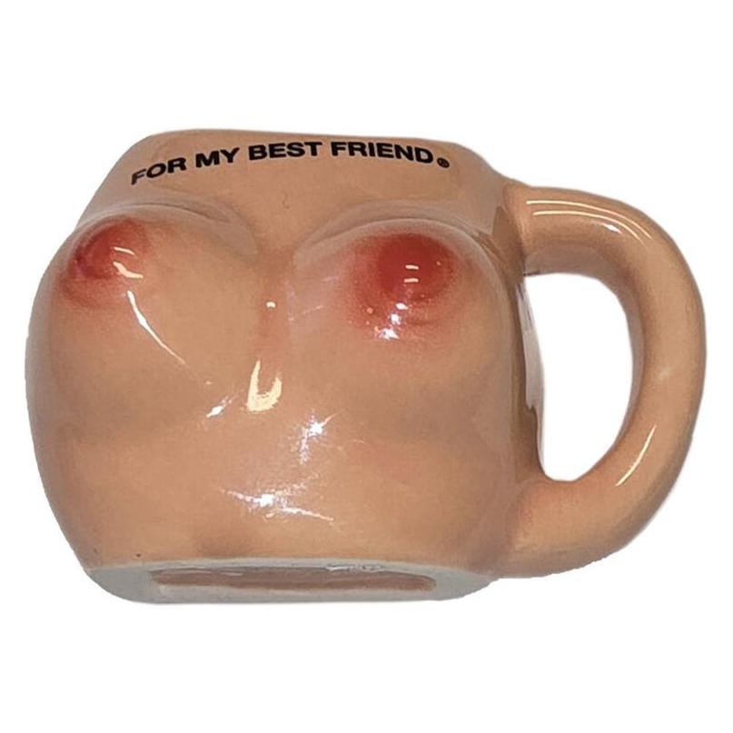 Diablo Picante - BRUSTMAGNET IM KERAMIKBECHER "FÃoeR MEINE BESTE FREUNDINâ€oe (D-243979)