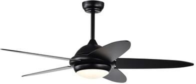 Costway 52 Inch Ceiling Fan with Lights and 3 Lighting Colors-Black