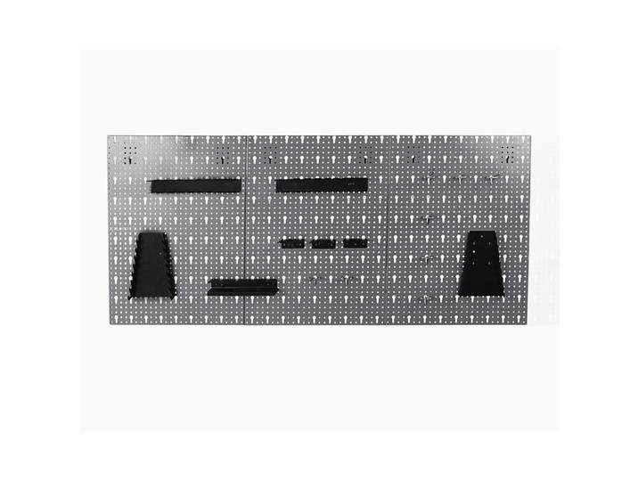 Lochwand, Grau, Metall, 119.5x59.5x2.5 cm, Freizeit & Co, Heimwerken, Werkstatteinrichtung