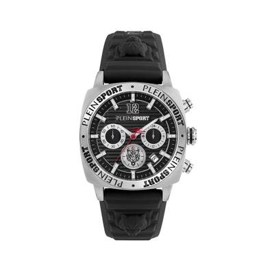 Luxusuhr PLEIN SPORT "Wildcat Chrono", schwarz (0270, schwarz, silber), Armbanduhren, Herren