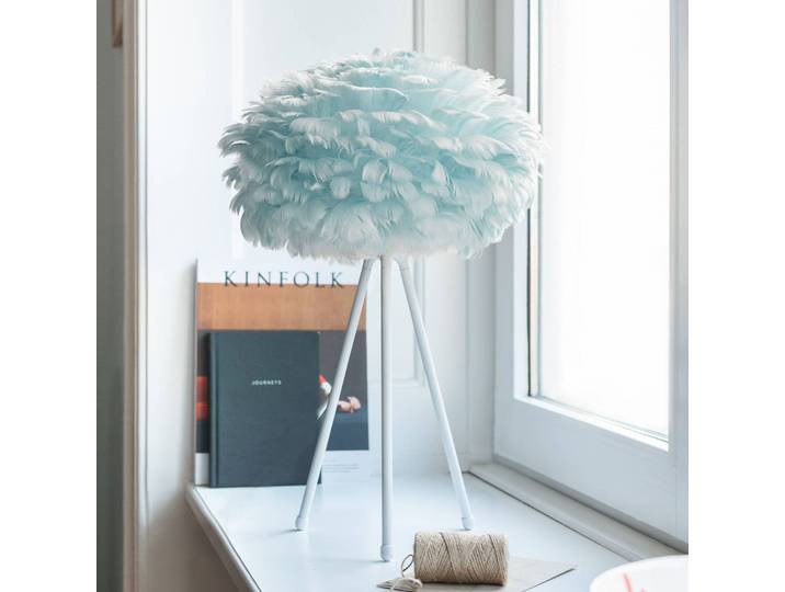 Design Tafellamp Eos mini, blauw, Woon-/ Eetkamer, Aluminium, Design, tafellamp
