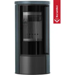 KRATKI ERIK Ø150 5,5 kW Keramikofen SERPENTINO Deckel Schwarz Thermotec