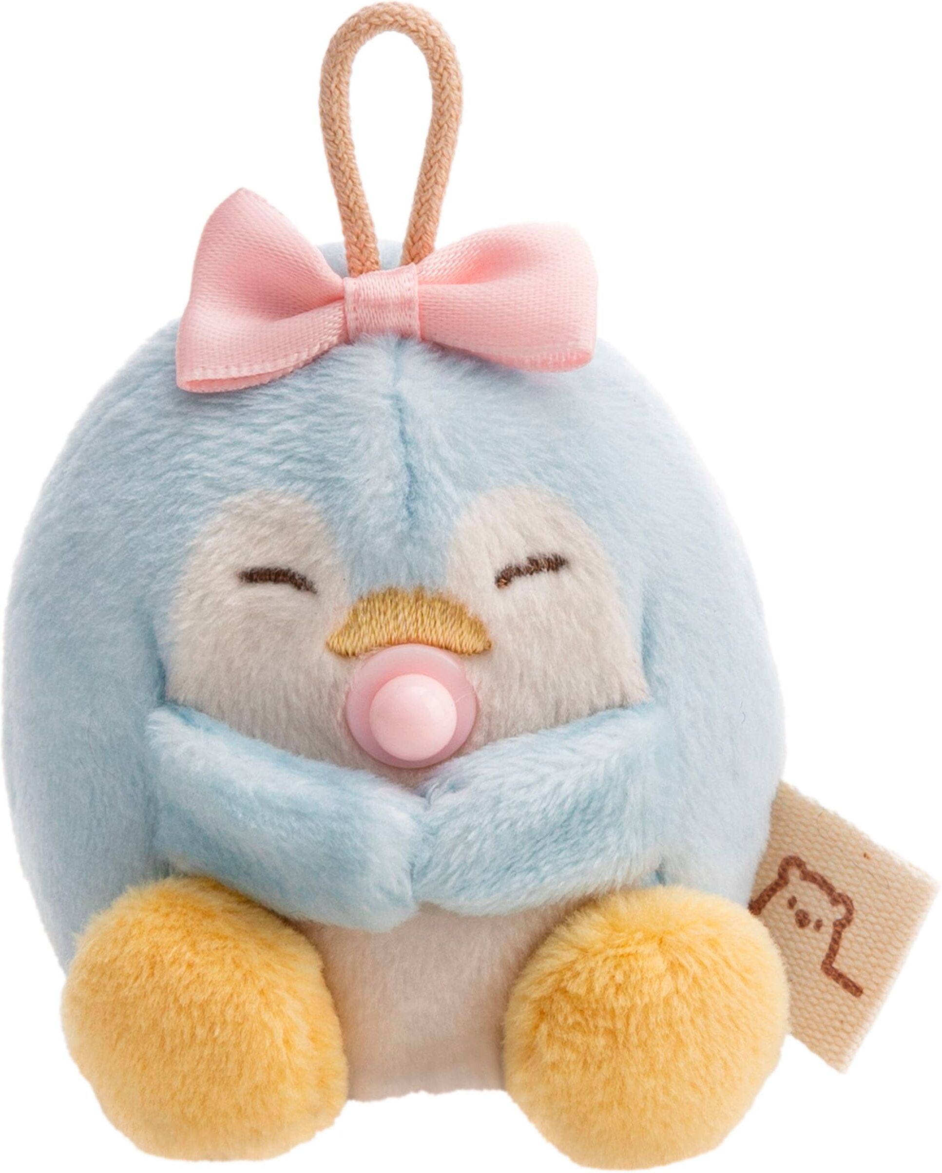 Kuscheltier NICI "mymochi, Set Pinguin Waddle 7cm mit Ball & Bettchen mit Karabiner", rosa (blau), Plüschfiguren, KinderH:9cm, Plüsch, Kuscheltier, in Geschenkbox, H:9cm