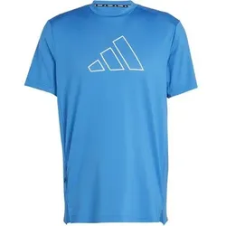 ADIDAS Herren Shirt Train Icons Big Logo Training, Größe S in Blau Blau