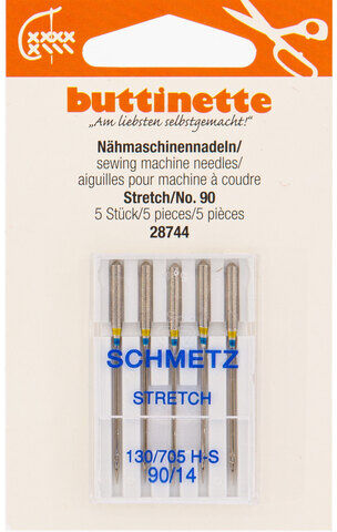 buttinette Nähmaschinennadeln "Stretch", Stärke: 90, Inhalt: 5 Stück