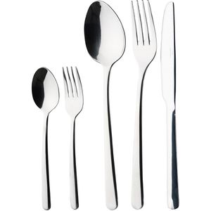 Karcher Besteck-Set Denver 123620, Edelstahl 18/0, für 12 Personen, silber, 60-teilig
