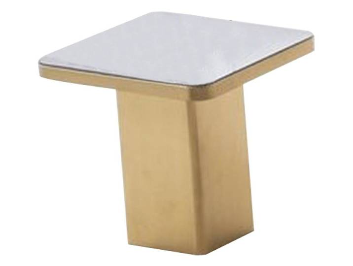 Xlmoebel Beistelltisch Eleganter Goldener Kaffeetisch mit Stilvoller Silberplatte (Einzeltisch, 1-St., 1x Beistelltisch), Made in Europa