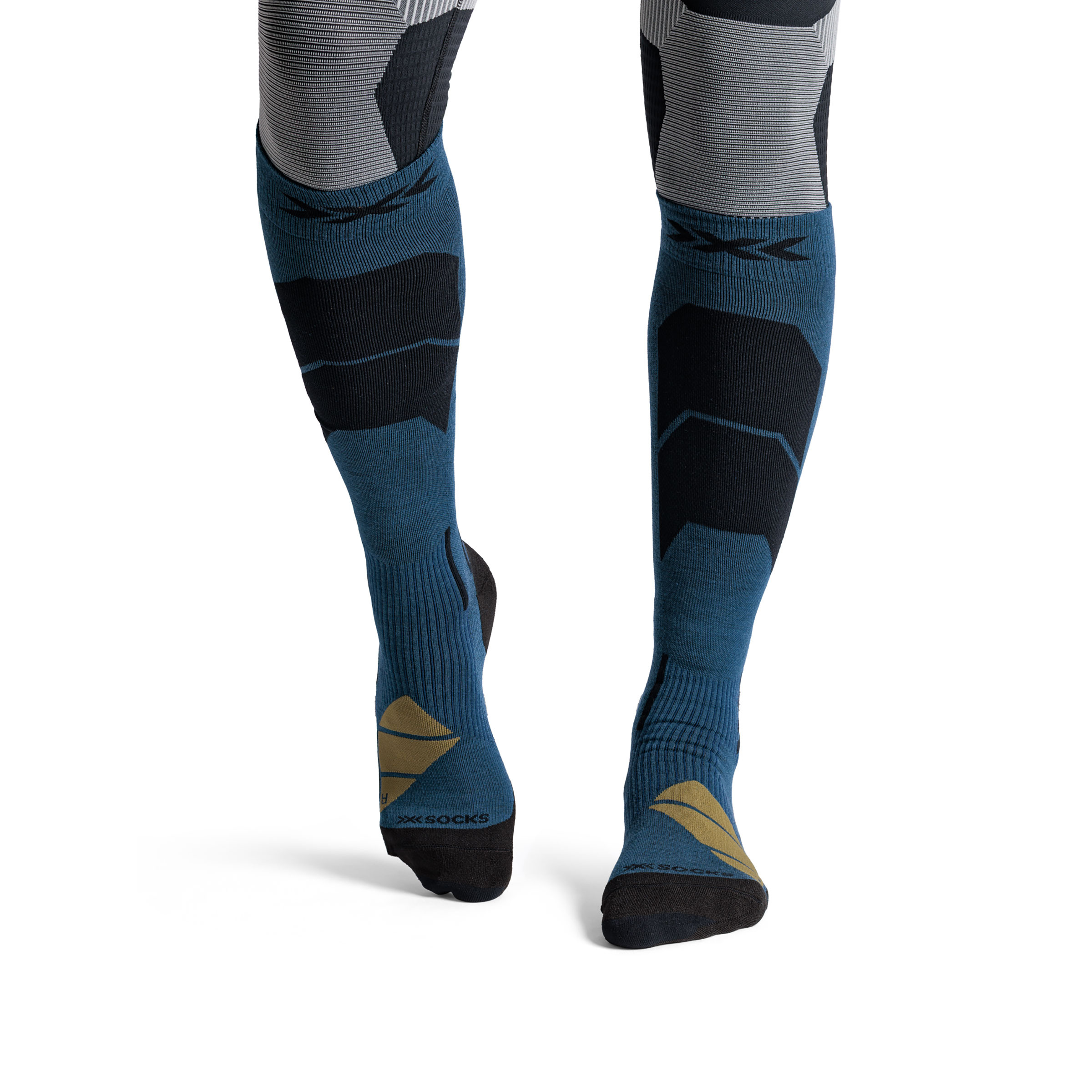 X-Bionic Ski Perform Merino OTC Herren Skisocken blau Größe 45 Freeride | Skifahren Hautfreundlich Merinowolle