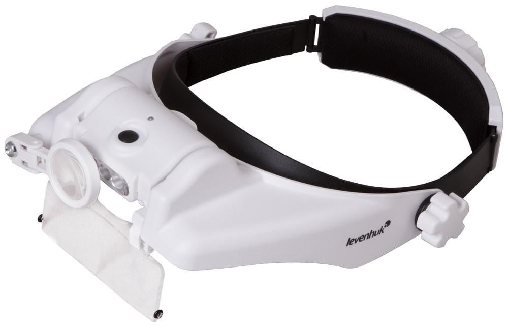 Levenhuk Zeno Vizor HR4 oplaadbare LED hoofdlamp met vergrotingsglas