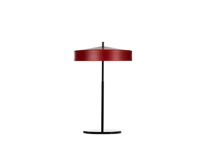 Bsweden Lampe de table Cymbal rouge mat, câble noir