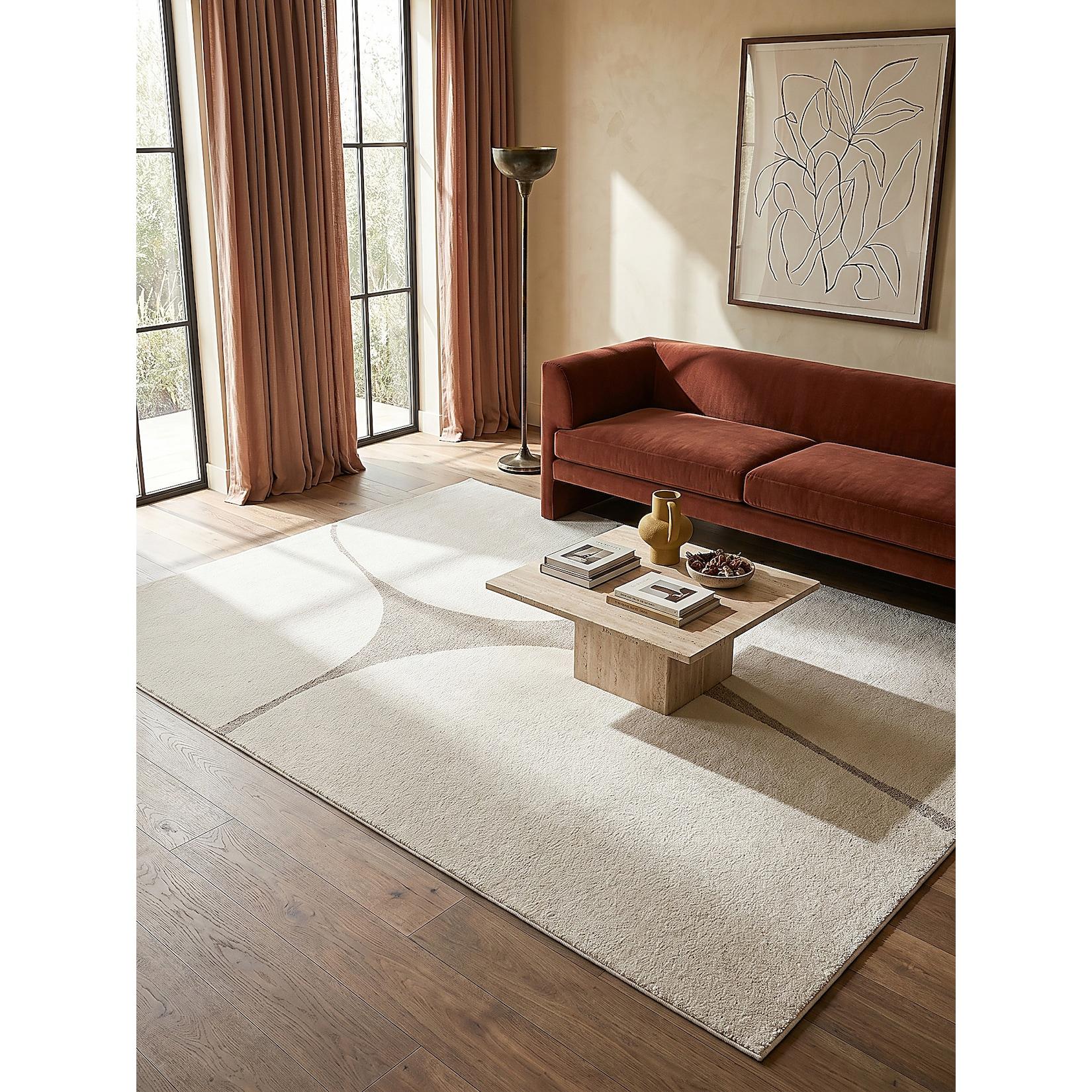 Teppich Kurzflor Creme 140x200 cm - MUOTA Kadima Design