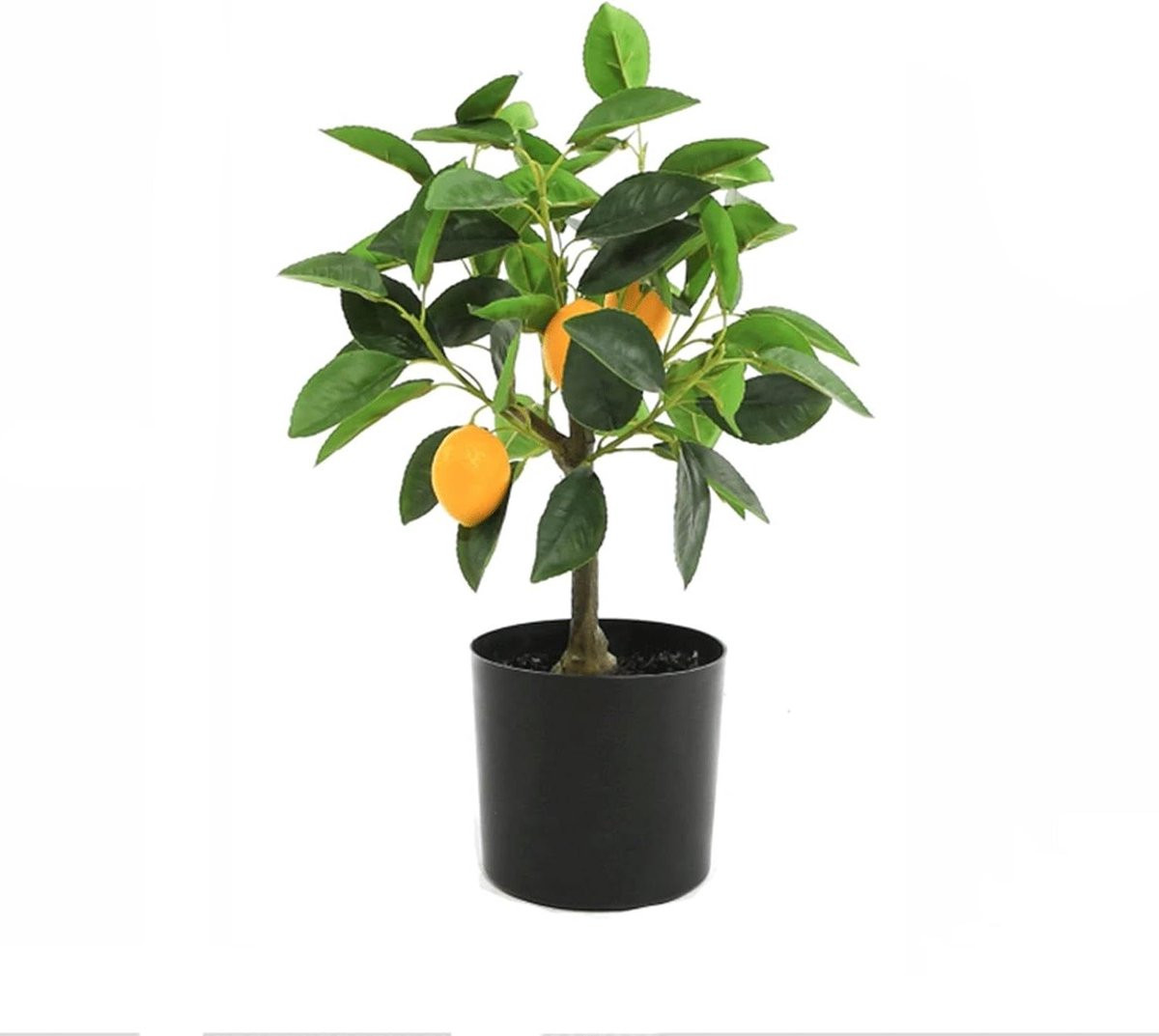 Kunstplant Citroenboom - Nep Bonsai - Interieur Decoratie - Onderhoudsvrij Design - Hoogte: 43 cm - Groen